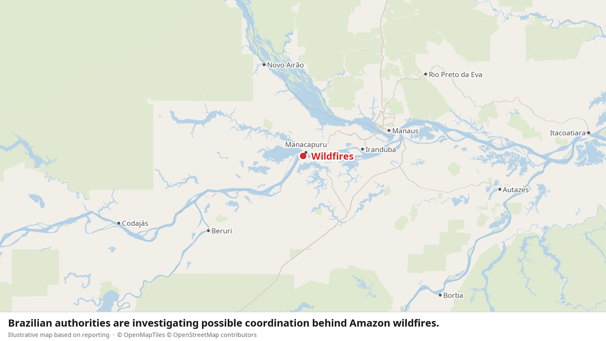 Brazilian Authorities Probe Amazon Wildfire Surge